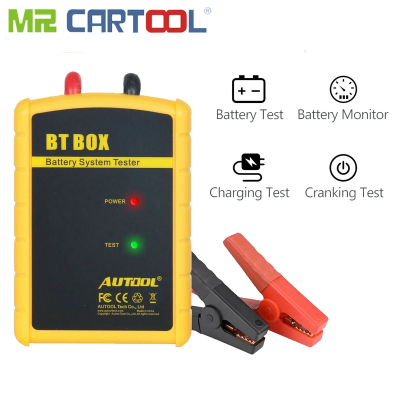 AUTOOL BT BOX Mini 12v автомобильный тестер батареи Автомобильный анализатор Bluetooth