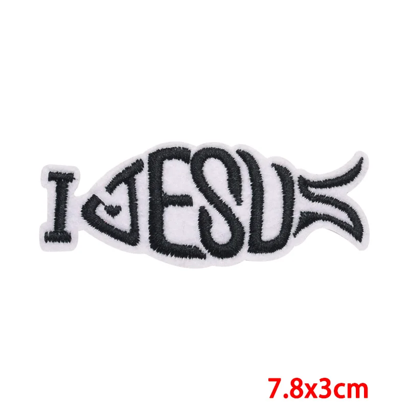 Нашивки с крестом для одежды нашивки изображением Иисуса рыбы на одежду вышитые