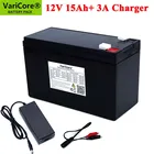 12 В 15 Ач 18650 литиевый аккумулятор со встроенным распылителем 10 А 20 А камера видеонаблюдения резервная солнечная батарея + зарядное устройство 12,6 в 3 А