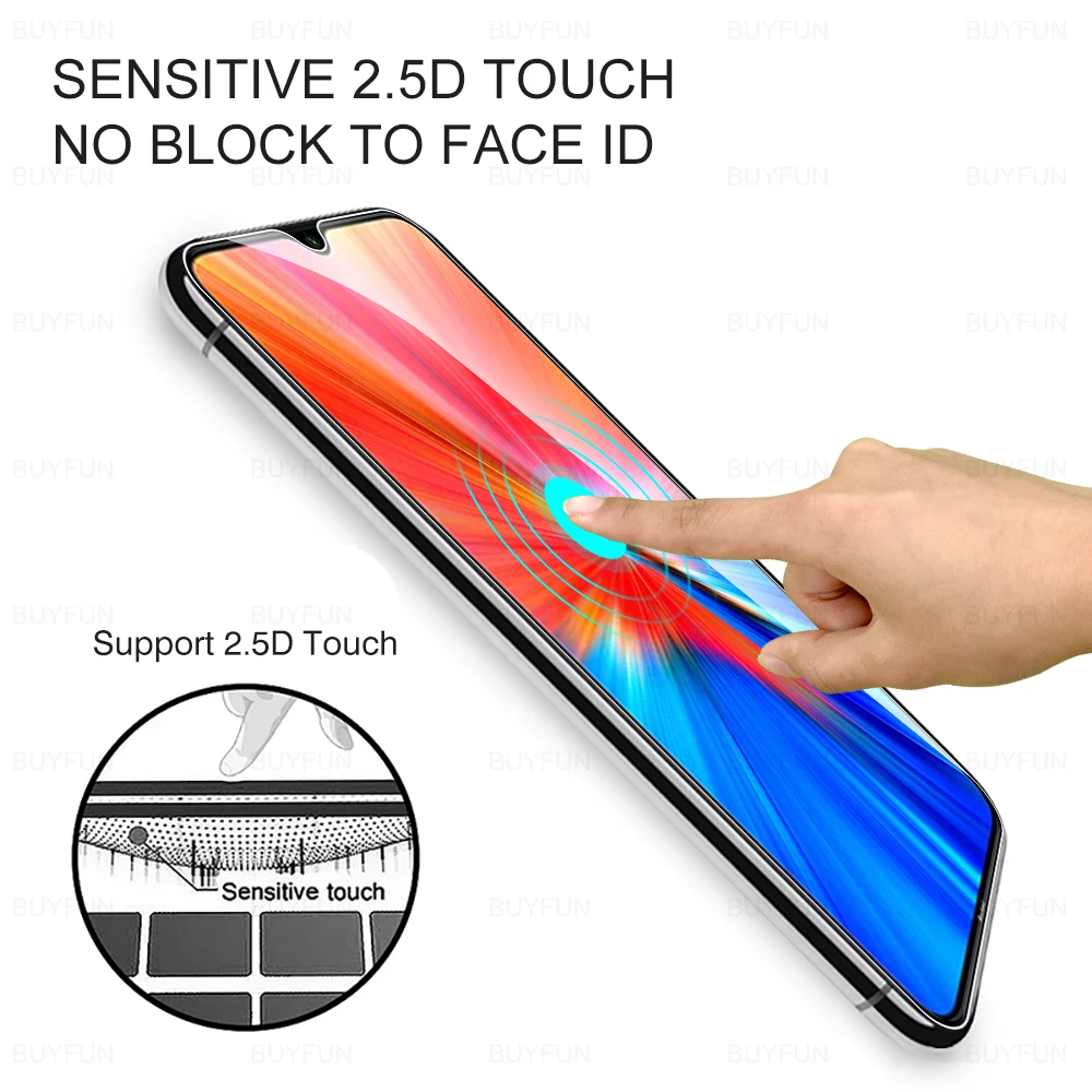 3 шт. для xiaomi redmi note 8 2021 закаленное стекло полная проклейка Защита экрана защитная