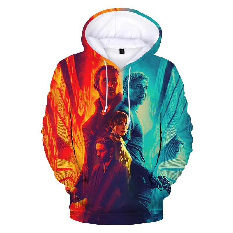 

2021 New American Neonoir Science Fiction Film Blade Runner 2049 3D Printed Hoodies Men Women Hip Hop Harajuku Casual Sweatshirt