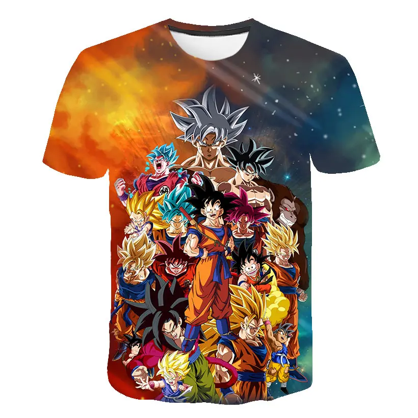 Манга dragon ball z Super Saiyan Son Goku аниме летняя коллекция 2019 года модные футболки с 3D