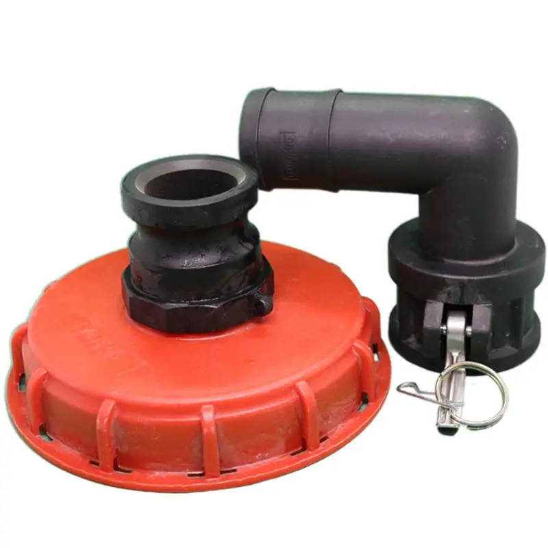 

IBC Tank Cap Cover Lid Bung Adapter with Water Ventilation Connector Plug Ball Valve Leakproof and Dustproof Pipe Fit