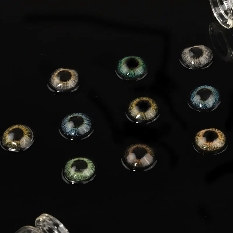 Цветные линзы для глаз 1 пара линз синие контактные цветные 3 тона