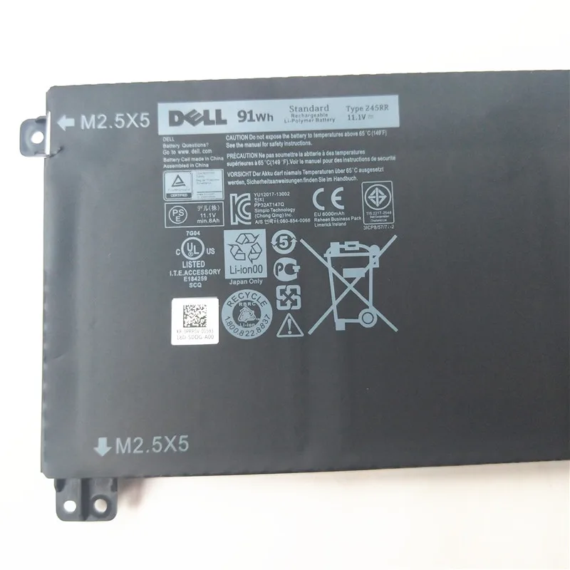 Новый оригинальный литий-ионный аккумулятор для ноутбука DELL Precision M3800 XPS15 9530 T0TRM 11 1