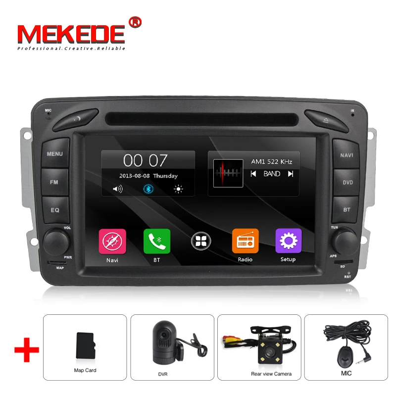 CAR DVD CAMERA DVR 2 din автомобильный DVD gps для Mercedes/Benz Viano Vito W203 W209 C Класс W463 автомобильный dvd-плеер wifi 3g радио Miralink SWC+ 8G Карта - Цвет: CAR DVD CAMERA DVR