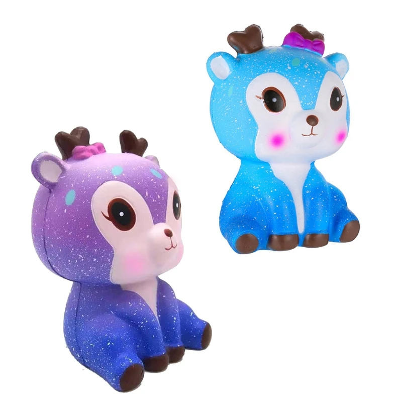

Slow Rising Charms Rising Cream Deer Shaped Stress Relief Cute Toys Soft Present Gifts for Babies Kids and Adults
