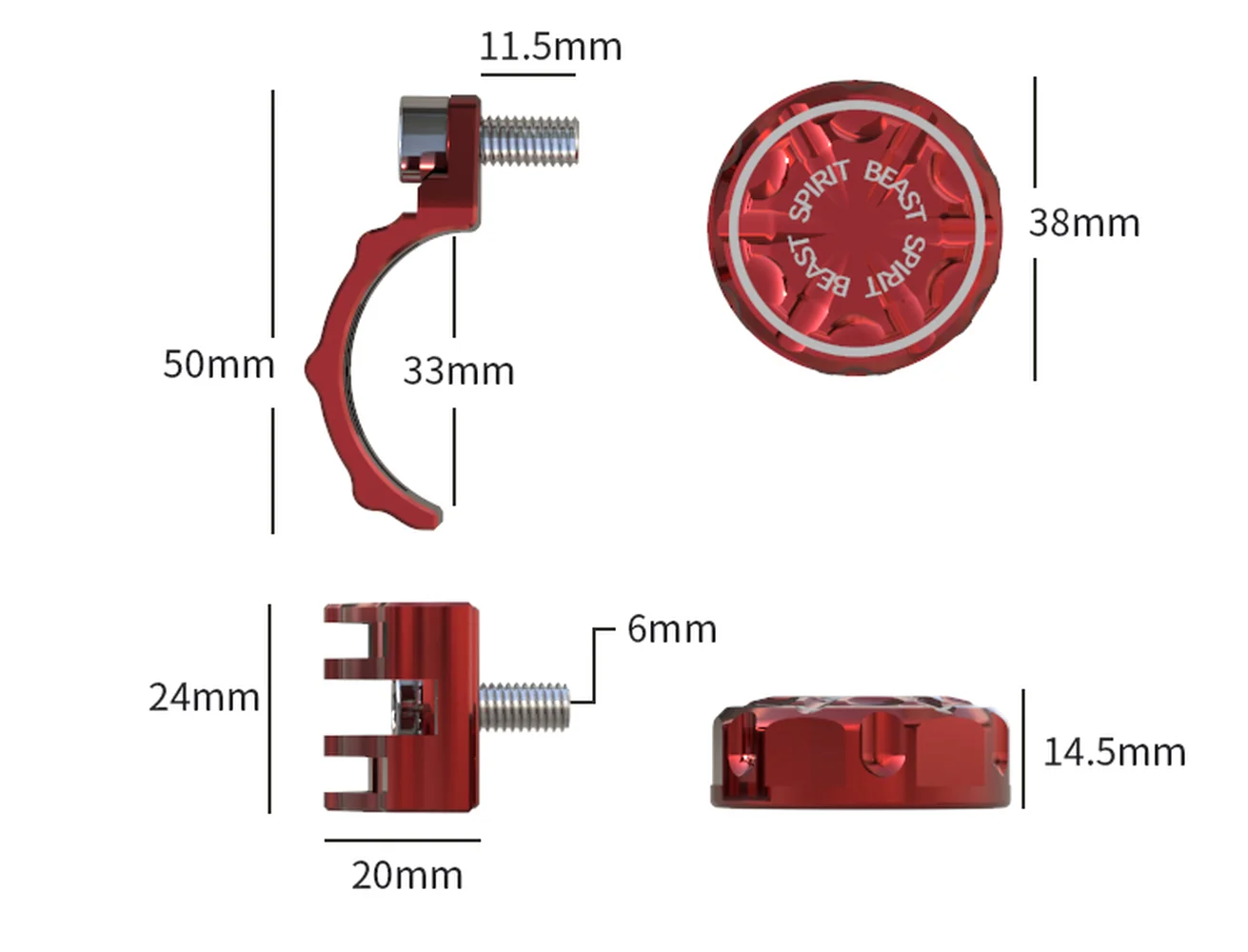 SPIRIT BEAST Мотоциклетный Бак сцепления тормозная бутылка для масла крышка