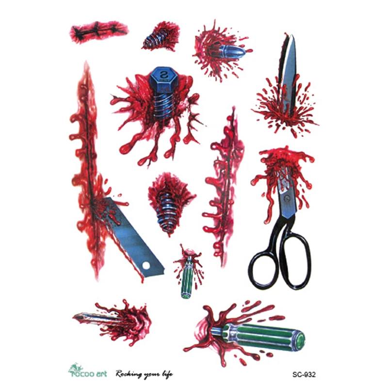 Экологически водостойкая временная татуировка на руку реквизит для