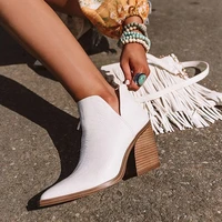 women ankle boots 2021 fashion boots short booties autumn winter pointed toe high heels zipper shoes booties female botas mujer