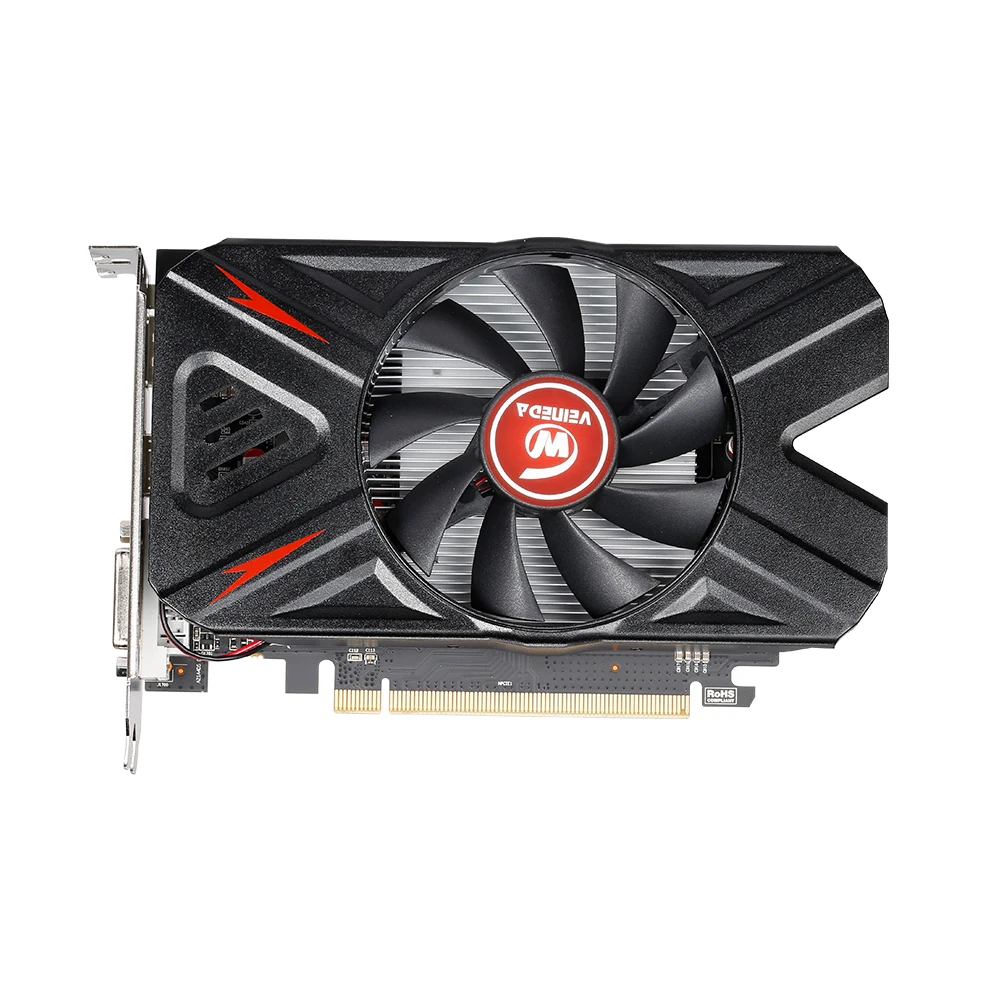 VEINEDA Graphic card rx 550 4G AMD GDDR5 128bit 1183MHz 6000MHz 14nm DP DVI 512units 14nm rx550 4gb video card