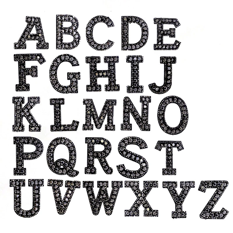 1 шт. полоска английского алфавита стразы аппликация для шитья утюгом нашивка