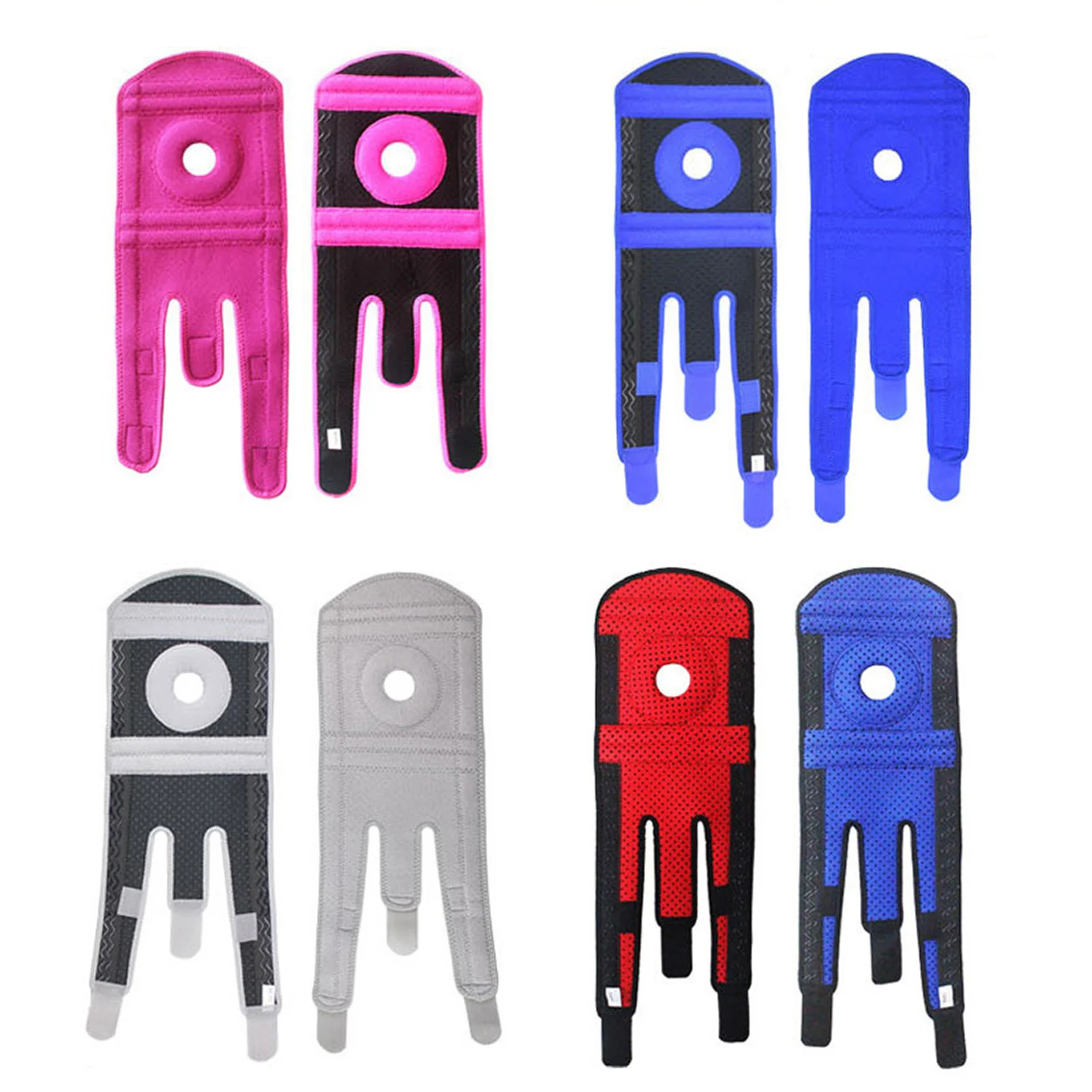 

1Pc Unisex Elastic Sports Training Knee Pad Basketball Support Volleyball Brace Adjustable Patella Hole Kneepad Safety Protector