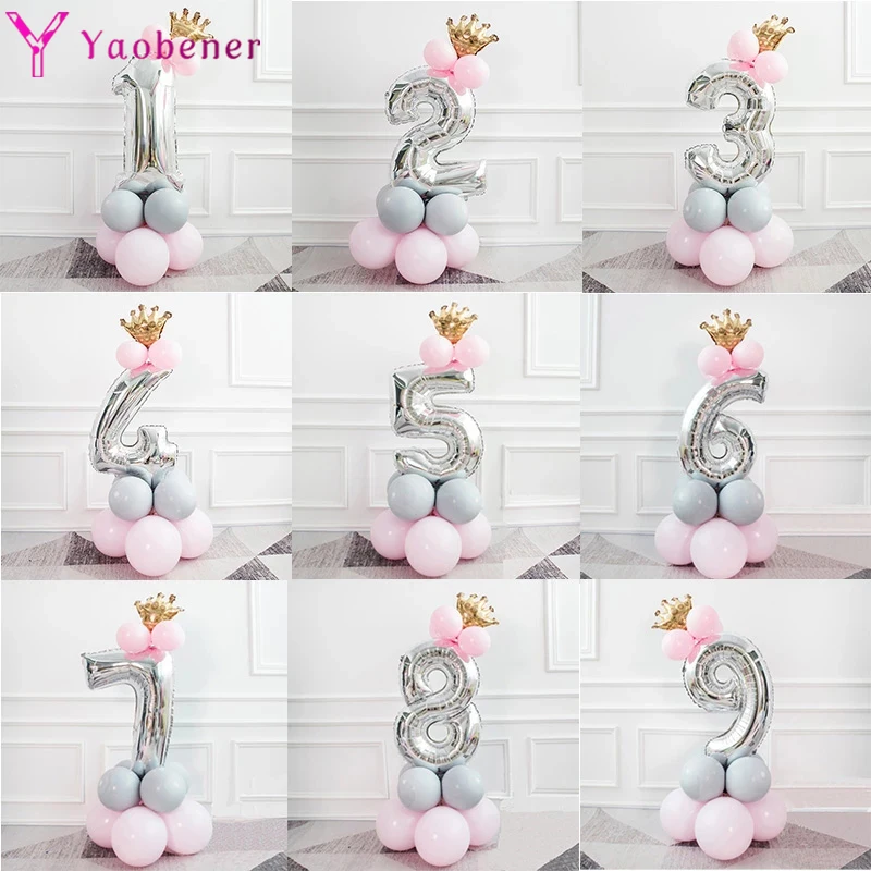 Воздушные шары из фольги в виде цифр с первого дня рождения | Дом и сад