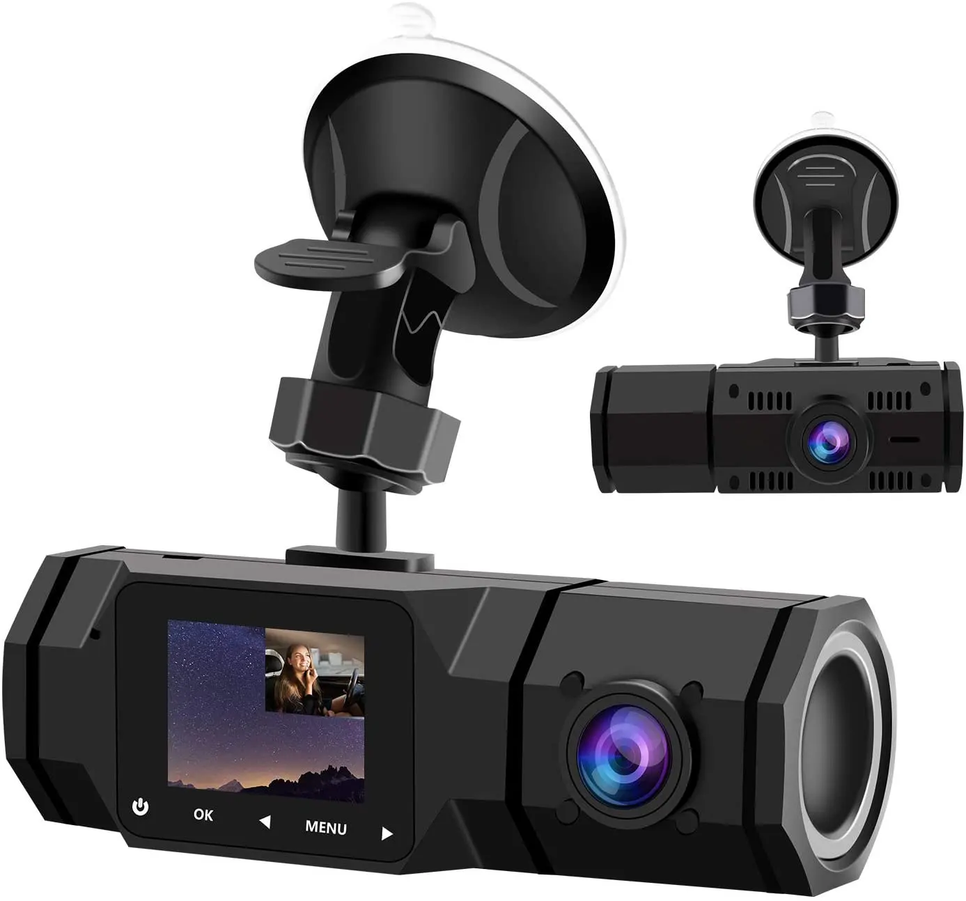 Car Video Recorder Dash Cam Dual Camera CAR DVR Vehicle Black Box Cabin Driving For Taxi Uber | Автомобили и мотоциклы