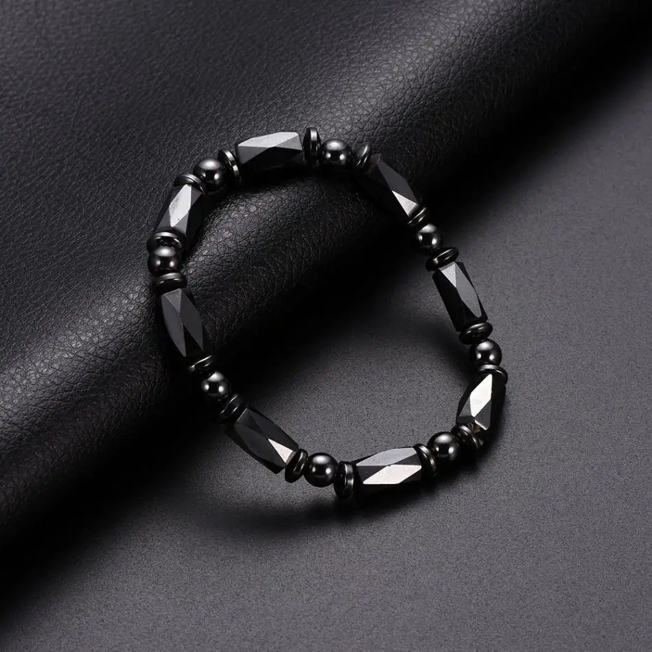 1 шт. модный браслет для лечения потери веса круглый черный камень магнитный