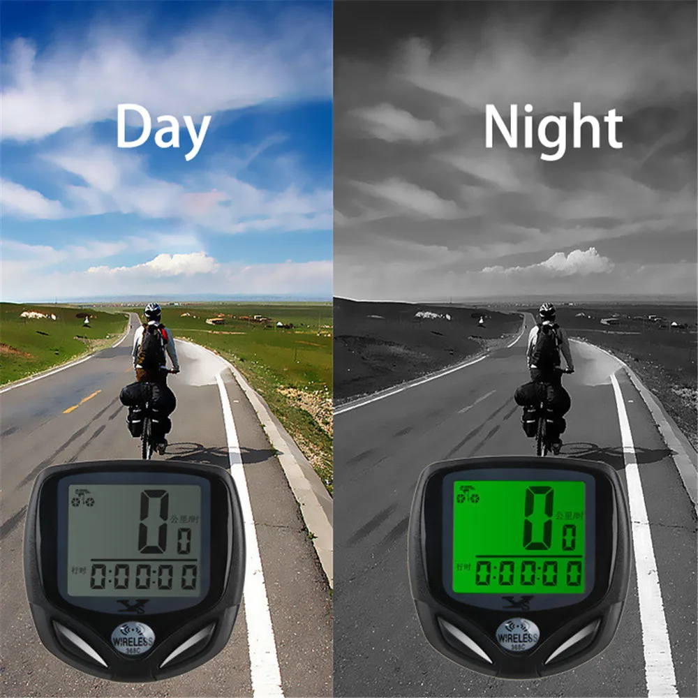 Велосипедный компьютер водонепроницаемый ЖК-дисплей с подсветкой велосипедный
