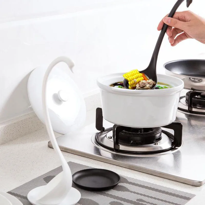 Креативная Вертикальная пластиковая ложка с длинной ручкой в форме лебедя