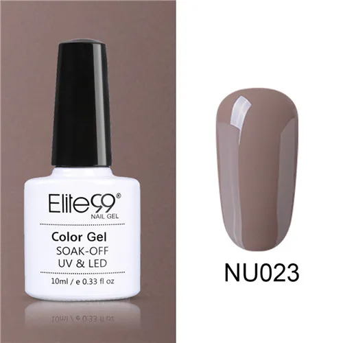 NU023 Elite99 Гель-лак Набор UV Vernis Полупостоянный праймер верхнее покрытие 10 мл телесный гель лак для ногтей, маникюр гель лак PolishesNails - Цвет: NU023
