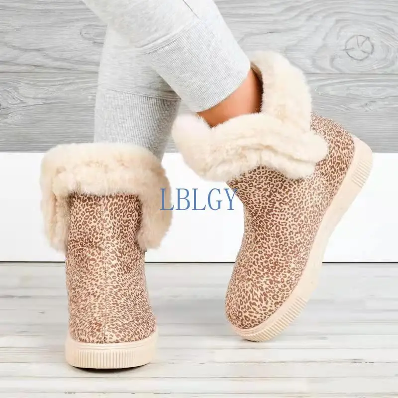 

Женские замшевые ботильоны на платформе, повседневные ботинки на молнии, с плюшевой подкладкой, зимняя обувь,