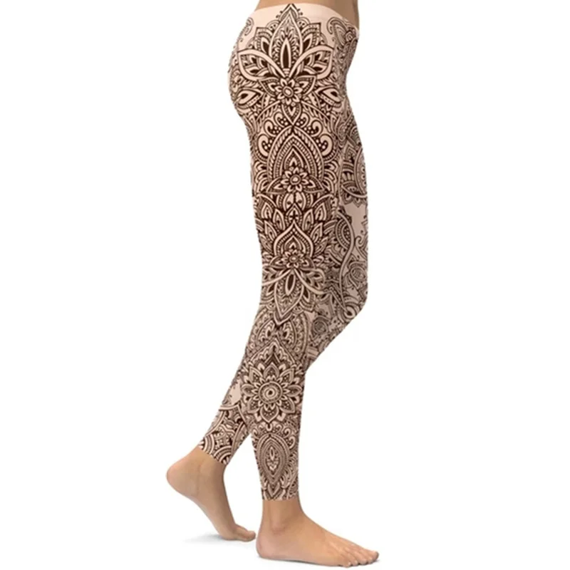 Модные повседневные женские леггинсы Henna легинсы с цифровым принтом женские леггинсы для тренировок тонкие Стрейчевые женские брюки