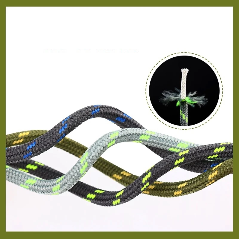 1 Pair 19 Colors Outdoor Hiking Shoe laces Round Sneakers Shoelaces for Boots Non-slip Endurance Shoelace 100 120 140 160 CM