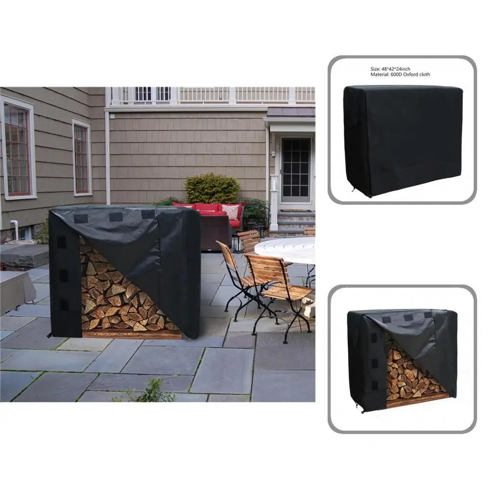 

Portable Oxford Cloth Firewood Cover With Fastener Tape for Camping