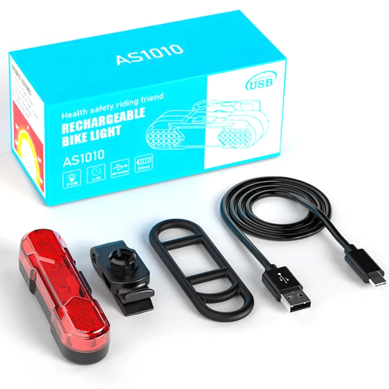 

1PC Bicycle USB Charging LED Warning Light Bike Rear Light Waterproof Taillight