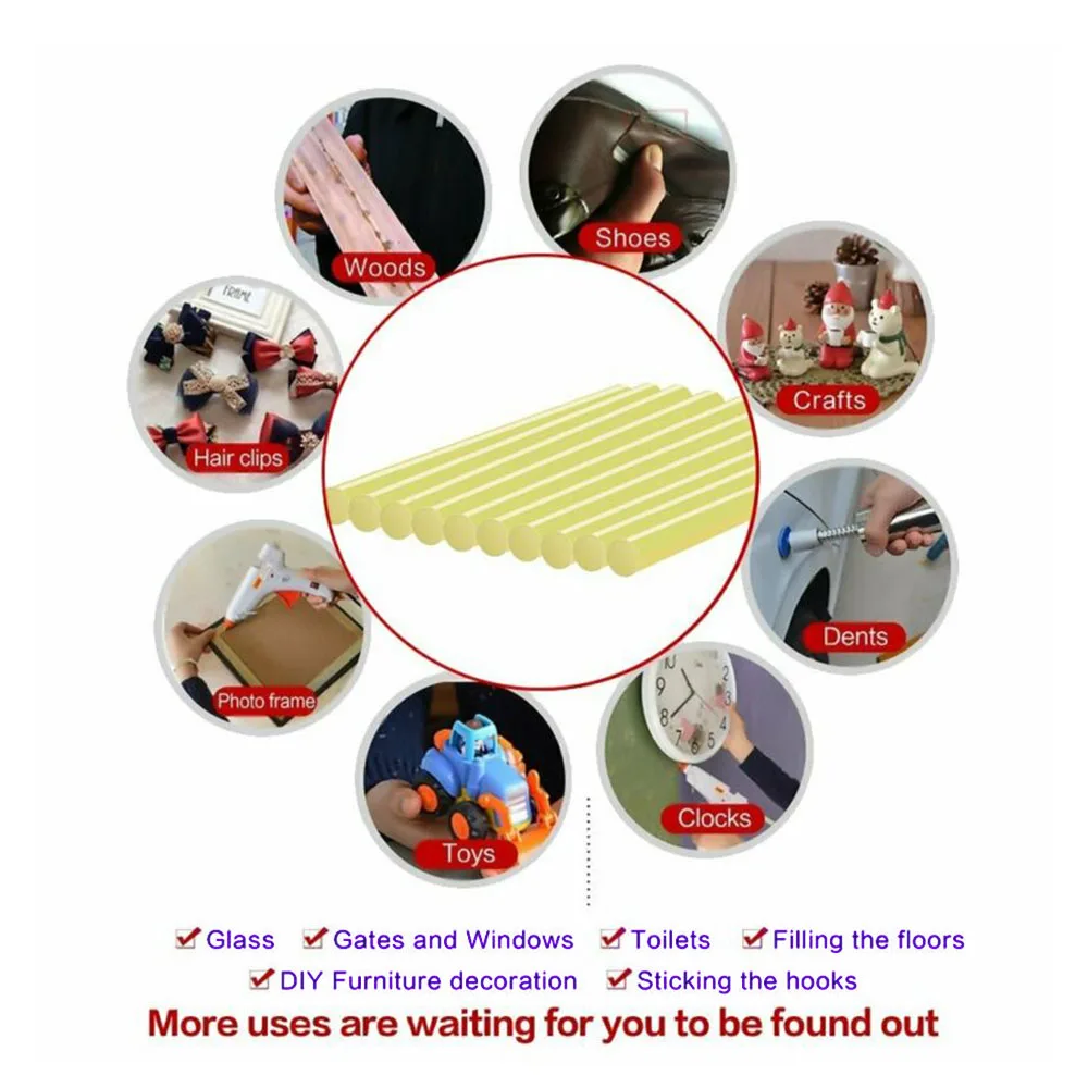 20шт клеевые палочки EVA желтый 7*200 мм Дент расплава оборудование авто ремонт