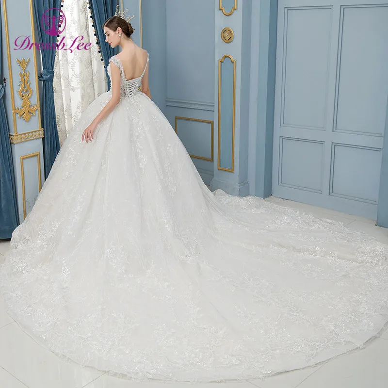 DressbLee бальное платье свадебное размера плюс с бисером Роскошные свадебные платья