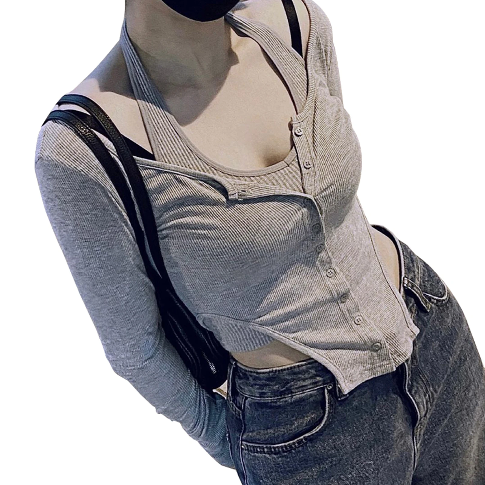 Женская рубашка на пуговицах пикантный однотонный топ с длинным рукавом и