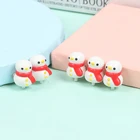 Миниатюрный Кукольный домик, Рождественская мини кукла снеговик, миниатюрный пейзаж, Снежная сцена, Новогоднее украшение для кукольного домика