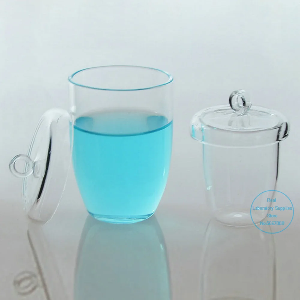 1pcs lab Quartz glass crucible with cover high purity and temperature resistance 10/20/25/30/50ml | Канцтовары для офиса и