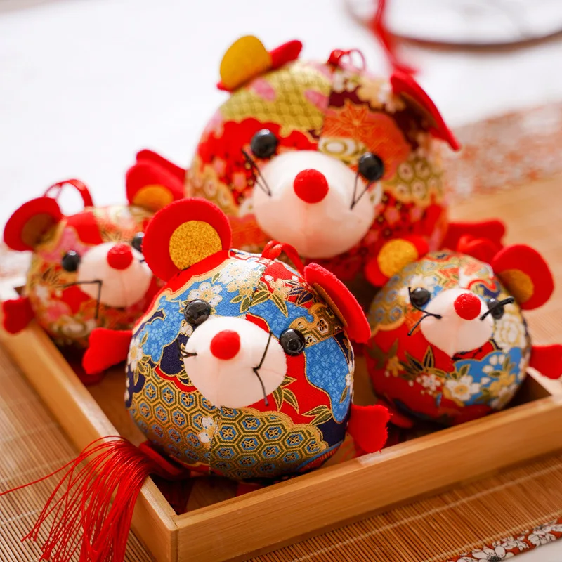 2020 Крыса Мышь новый год плюс мягкие игрушки красный китайский узел Lucky mouse