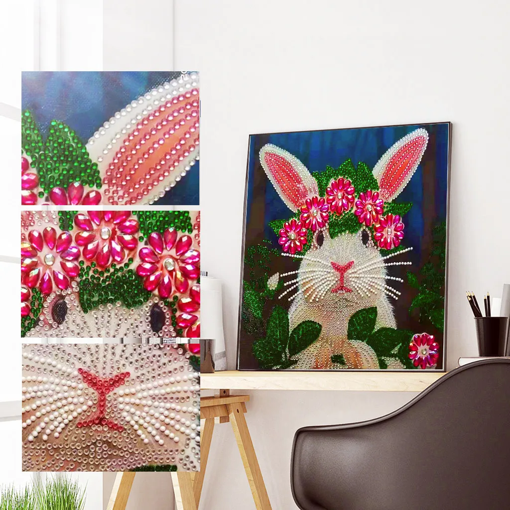 

5D DIY full circle character landscape diamond painting animal Rabbit Mosaic cross stitch Mosaic home decoration wall paste