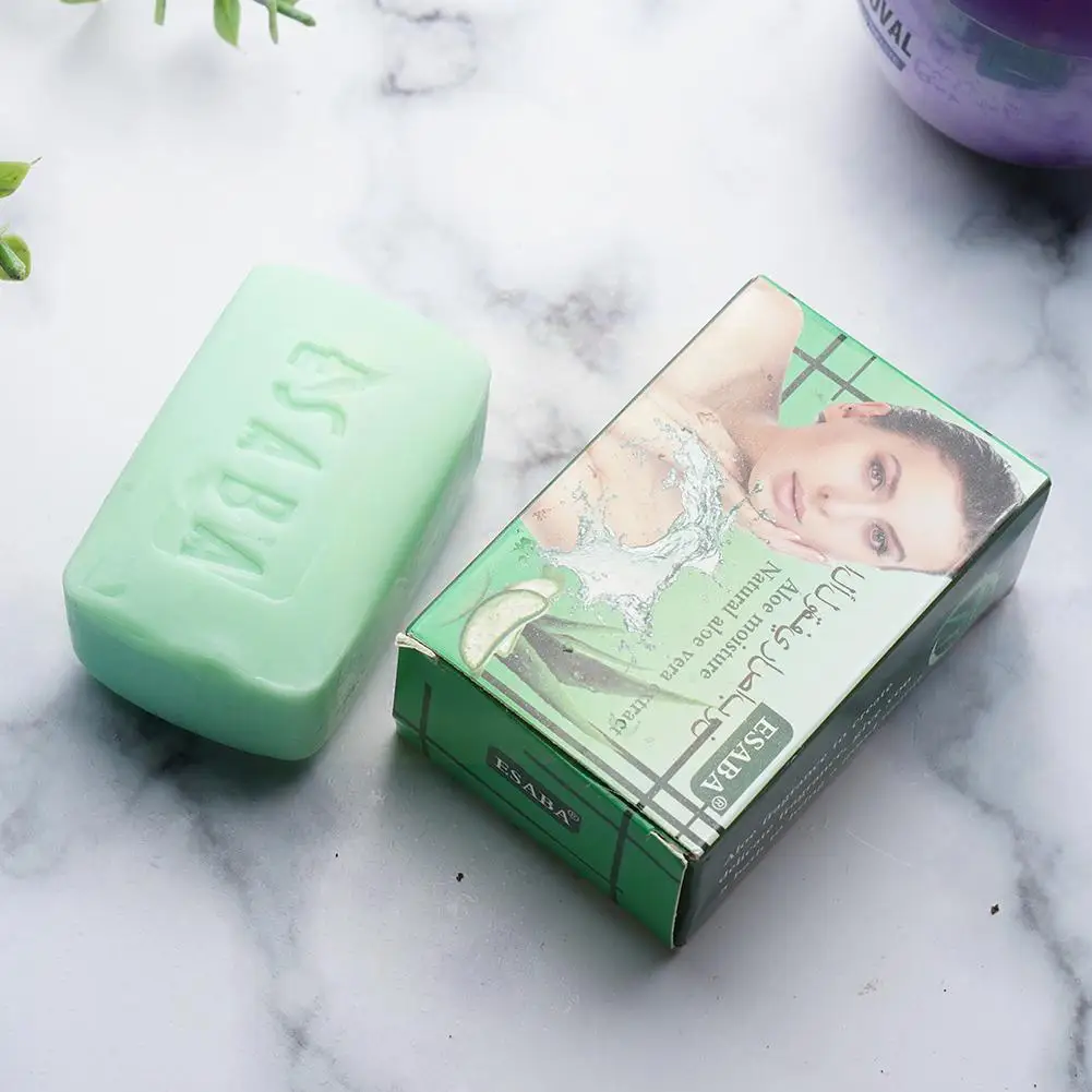 

100g Natural Aloe Soap Bath Soap Body Cleaner Skin Wash Deep-cleaning Whitening Remover Soaps Makeup Care Face J0B0