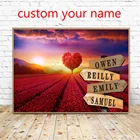 Современные авторские постеры и принты с именем семьи, забавные пары, имя, холст, настенное искусство, домашний декор, настенная живопись для комнаты, уникальный подарок