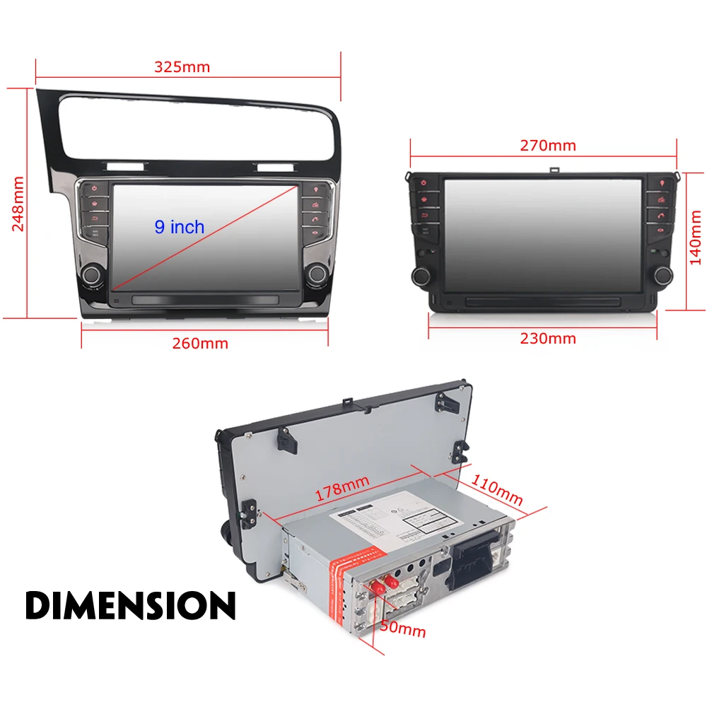 9 &quotAndroid 0 автомобильный стерео Sat Nav DAB + gps для GOLF VII/7 2013 года wifi Bluetooth SWC 4G OBD RDS