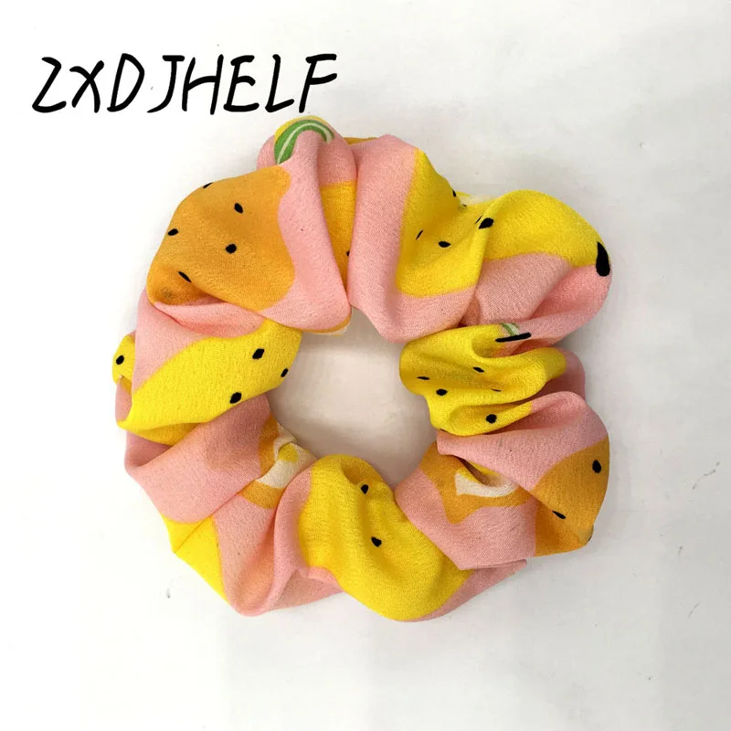 ZXDJHELF, классический дизайн, Женские аксессуары для волос, Женский Галстук для волос, резинка для волос, конский хвост, держатель для волос, веревка, шифон, головной убор, F020 - Цвет: Lemon Pink
