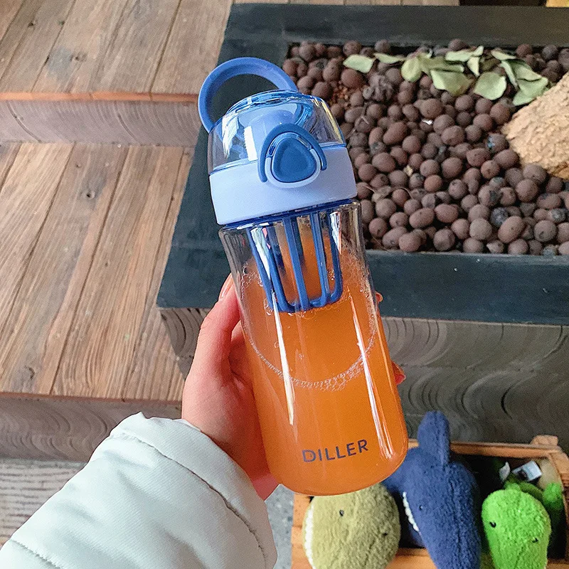 Трендовая портативная пластиковая чашка в Корейском стиле для мужчин и женщин