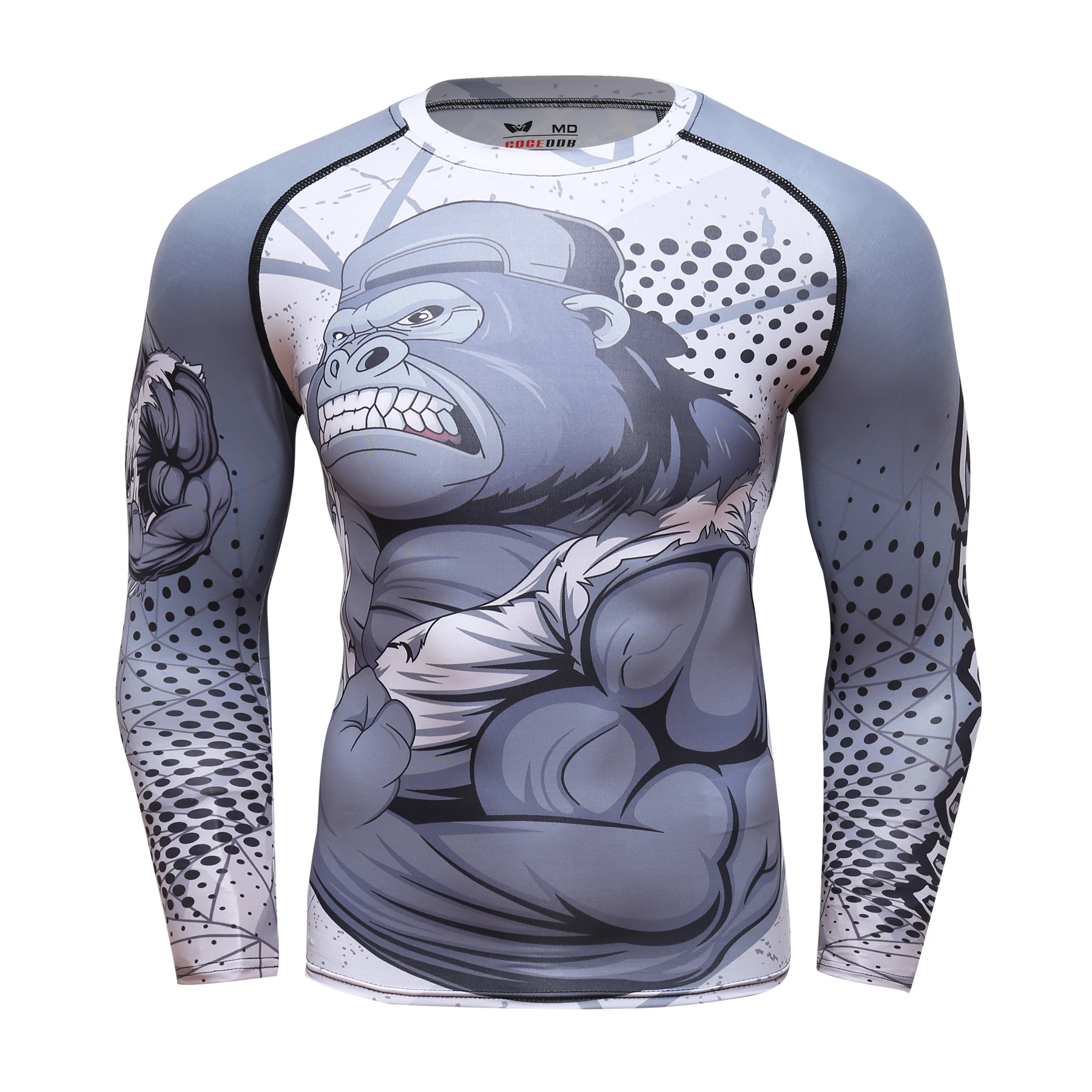 Nova compresssano Рашгард манга Longa футболка Homens 3D BJJ MMA UFC Collants Бодибилдинг aptidao