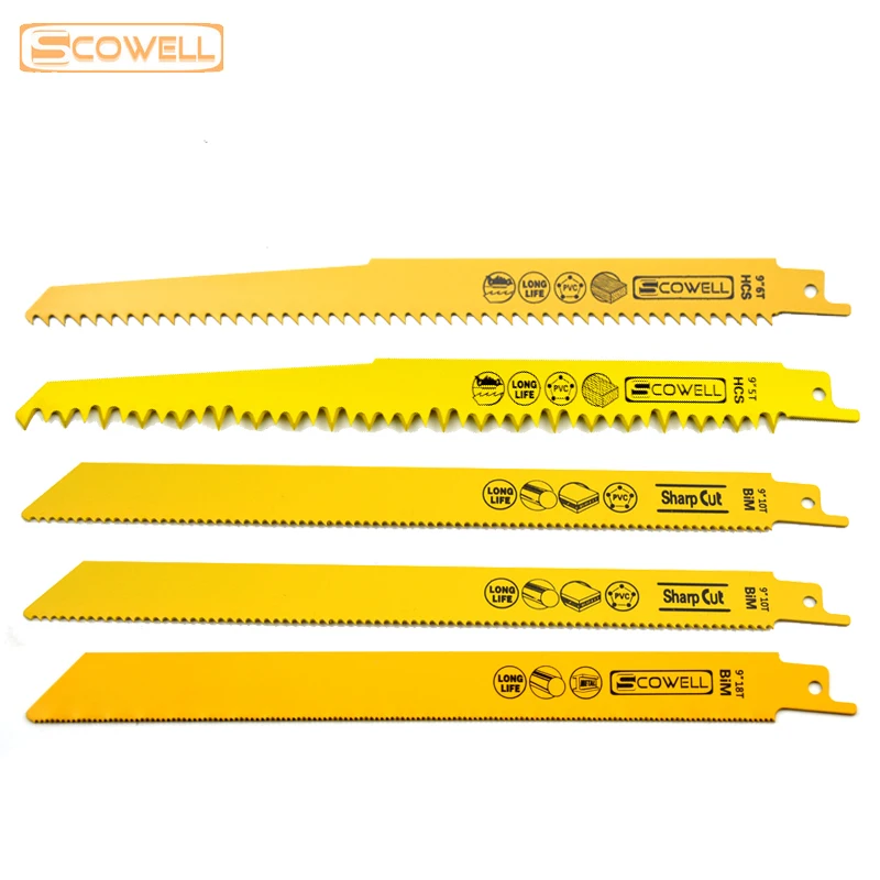 5 шт., набор лезвий для сабельной пилы, 9 дюймов 5 шт., набор лезвий для сабельной пилы, 9 дюймов