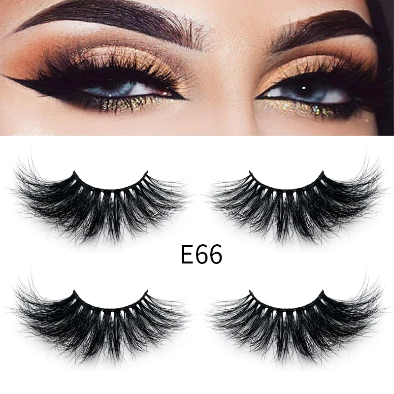 

1Pair 5D Mink False Eyelashes 100% Cruelty free Criss-cross Lashes Thick Natural Handmade Wispies Fluffy Makeup Extension