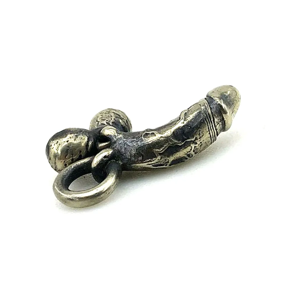 

EDC White Brass Little Funny Creative Gift DIY Pendant Outdoor Tool Accessories Keychain Key Ring