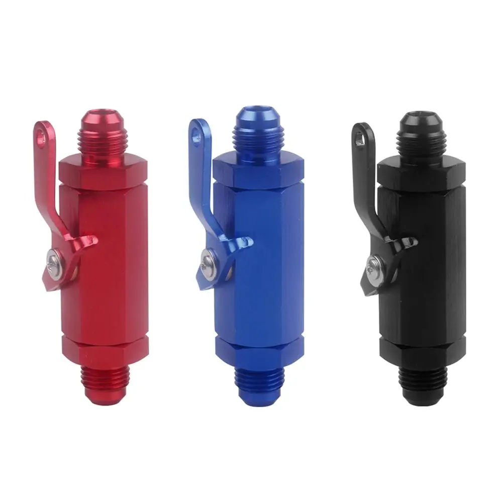 

Aluminum Inline Fuel Shut Off Precision Specification for Anodic OxidationValve with Cable Lever Cut Off Valve -AN6 Fitting