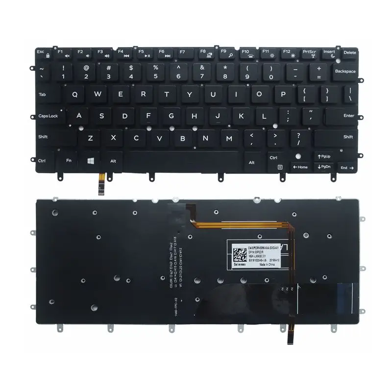 US backlit laptop keyboard for DELL Inspiron XPS 13 7000 734