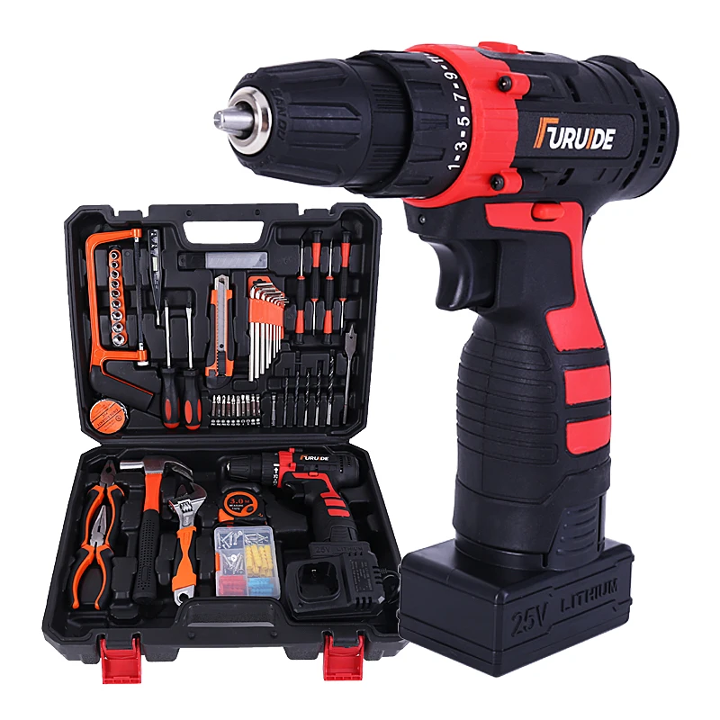 

Electric Tools Cordless Drill Hand Tool 92/102PCS Combination Set Electric Screwdriver Multitool Wireless Battery Drill Electric