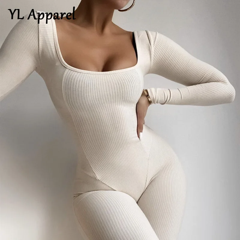 

Casual Women Clothing Bodycon Jumpsuit Rompers Fitness Tracksuit Rompers 2022 Y2K Playsuit Streetwear Basic Overalls Bodysuit