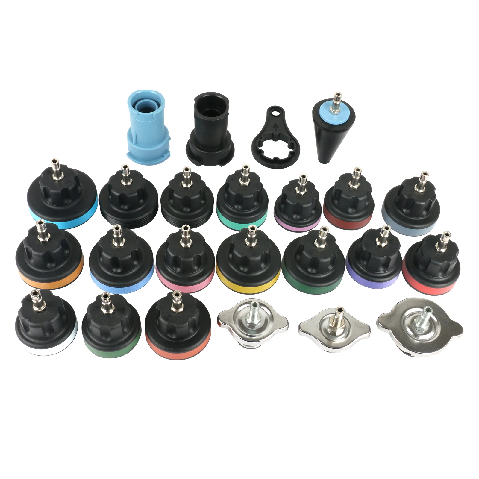 28-Piece Car Radiator Pressure Tester and Vacuum Cooling System Repair Tool Kit with Water Tank Leak Detection Detector image 2