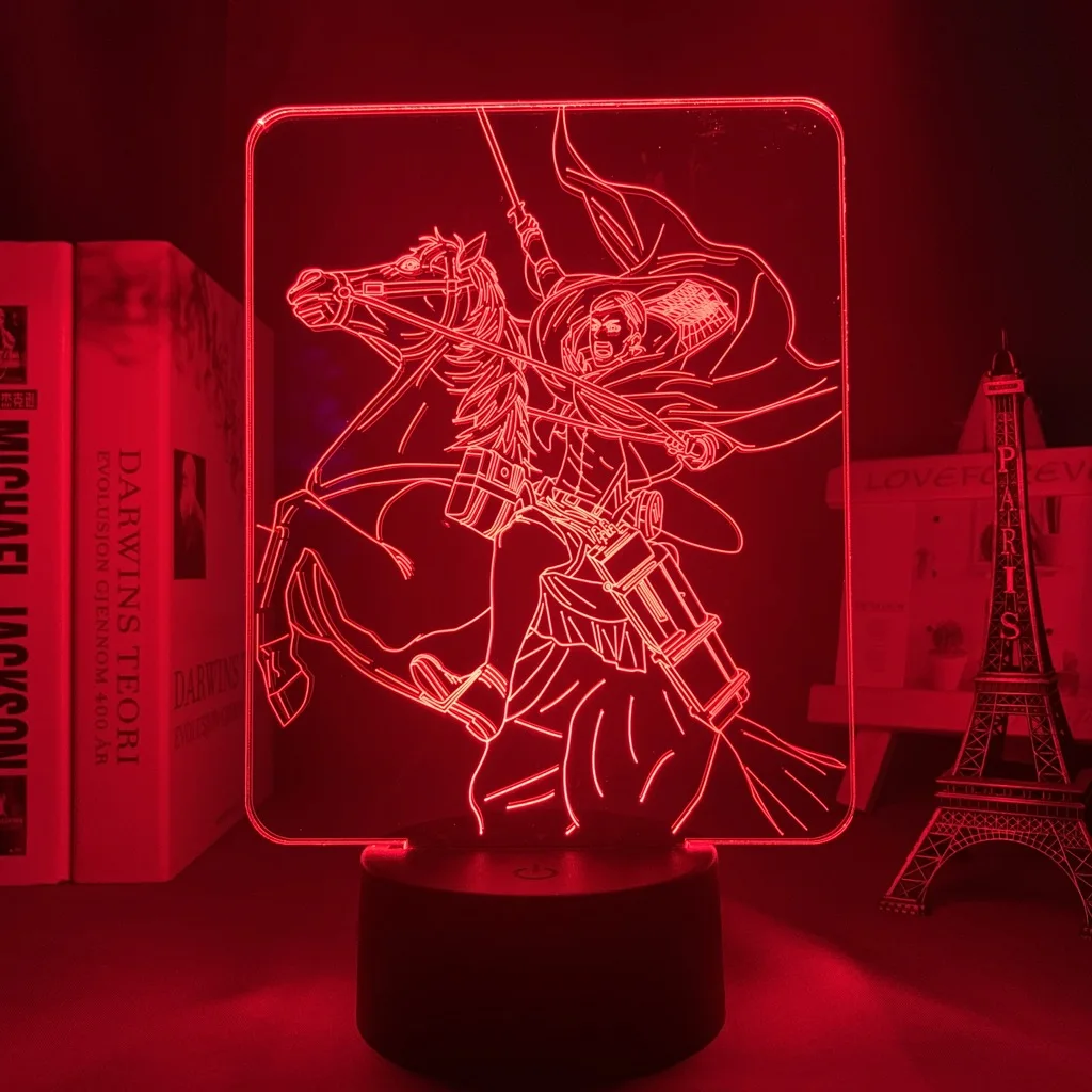 

Anime Attack on Titan 3d Lamp Erwin Smith Light for Bedroom Decoration Kids Gift Attack on Titan LED Night Light Erwin Smith